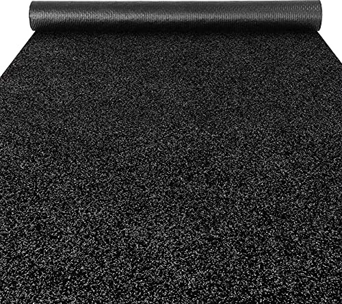 ANRO Fußmatte Schmutzfangmatte Teppich Läufer Sauberlaufmatte rutschfest Indoor Outdoor abwaschbar für Flur Eingang Poet Meterware Schwarz 160 x 100 cm (Rechteckig)