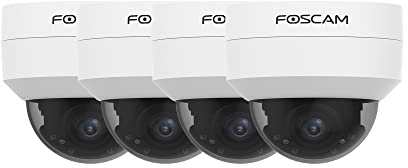 Foscam 4 Stück D4Z – IP-Kamera für den Außenbereich, motorisiert, 4 MP, optischer Zoom, intelligente Bewegungserkennung, Weiß