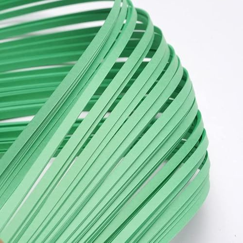 Craftdady 1200 Streifen Quilling Papierstreifen 390 x 3 mm Medium Spring Grün für DIY Handwerk Quilling Papier Malerei Wanddekoration