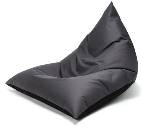 Ecopuf wetterfester Outdoor Sitzsack Lazy S - Bean Bag mit EPS-Perlenfüllung, schmutzabweisend und reißfest – ideal für Garten, Terrasse und Balkon – bequem & langlebig
