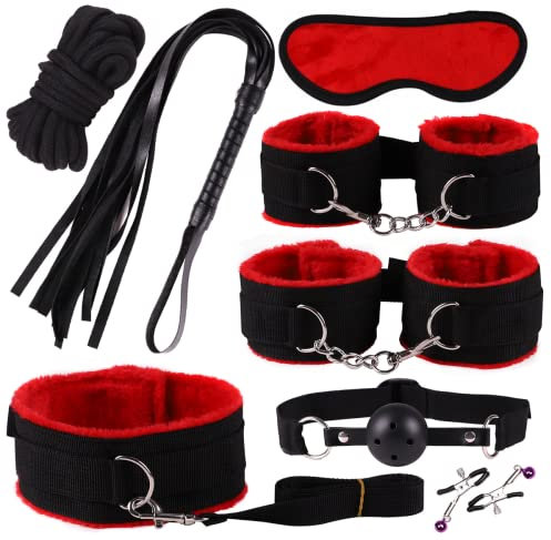DYNLAB Romantische Und Bequeme Rote Nylonprodukte, 8-teiliges Set, Sportliches Leben, Lustige Spielzeuge, Urlaubsaktivitäten