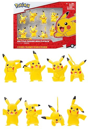 Bandai - Pokemon - 8 personaggi Battle - Confezione da 8 personaggi Pikachu - JW2604