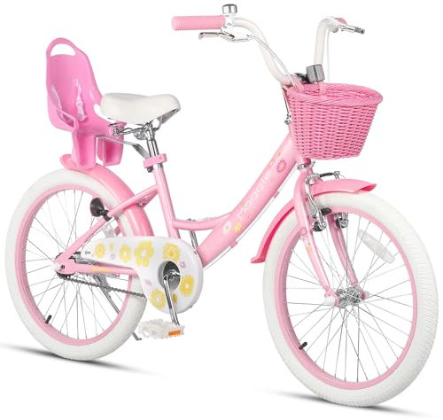 Glerc Maggie 12 14 16 20 Zoll KinderFahrrad für 2-12 Jahre Mädchenfahrrad alt mit Puppe-Sitz & Stützräder, mehrere Farben
