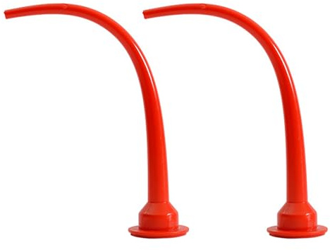 2 Stück 30 cm Silikonkegel, 2 Kunststoffdüsen, rotes Abdichtungswerkzeug, Abdichtungsdüsenapplikator für Kartuschenpistole (C)
