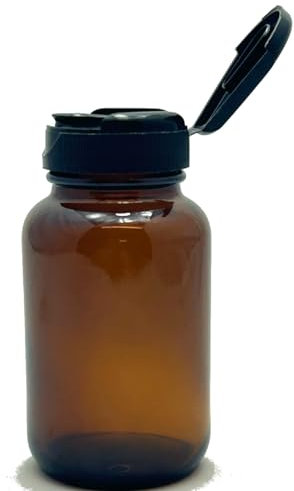 JUVITUS Lot de 12 bouteilles en verre ambré avec bouchon à rabat noir 118 ml + étiquettes