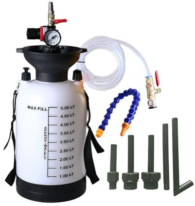 Dickly 5L pneumatische Getriebeölpumpe, Öltank, pneumatisches Öl-Nachfüllen, Getriebeölpumpe, pneumatischer Flüssigkeitsabsauger, ATF-Nachfüllwerkzeug, mit Adaptern