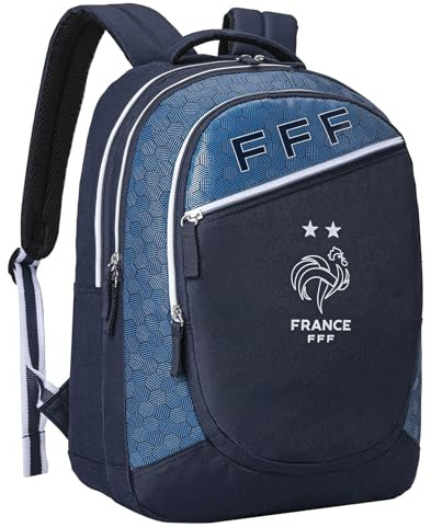 FFF Sac à dos scolaire Collection officielle Equipe de France de Football - 3 compartiments