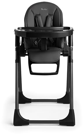 Silver Cross Gourmet Highchair, Compact Fold, Birth to 15kg | Together at the Table, Newborn to Toddler, 7 Adjustable Height Positions, 5-Position Reclining Seat, Removable Seat Cover