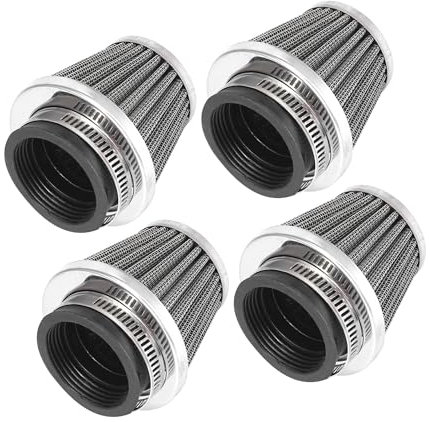 A ABSOPRO 4pcs Universel 42mm Moto Air Filtre Nettoyeur Rond Conique Noir Remplacement d'article
