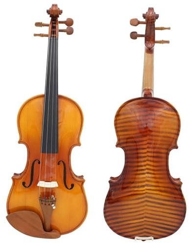 Violin Starter Set 4/4 Volle Größe Violine Massivholz Fichte Panel Akustische Violine Geige Mit Fall Bogen Anfänger Musikinstrument Geschenk(1/2)