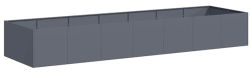 vidaXL Pflanzgefäß Anthrazit 280x80x40 cm Stahl