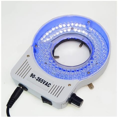 Lab Microscope Accessories 5W 365nm / 395nm 80 LEDs Industry Stereo Microscope Compact LED Ring Light Lamp with Built-in Dimmer 90-240V AC(395nm)