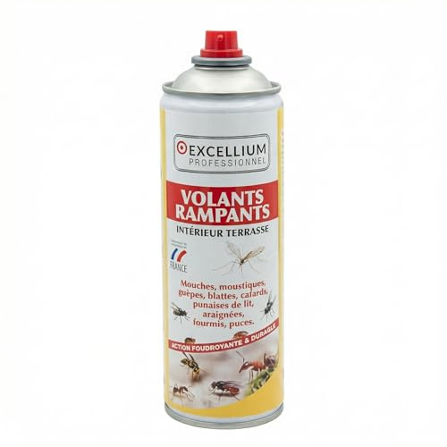 Excellium Aérosol Insecticide Volants Rampants | Double Action Rémanente 500 ml