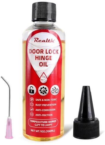 Realth Finmekaniskt olja/symaskinsolja | universalolja 100 ml med precisionsmunstycke | fettfritt smörjmedel | för dörrar, fönster, nyckelhål, lås, kedjor komponenter