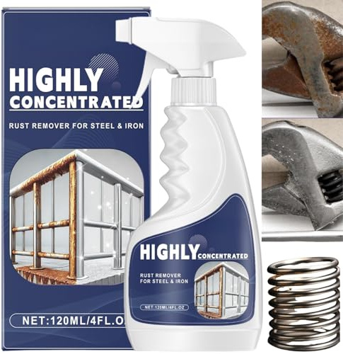 120ml Multipel Heavy-Duty Rust Remover Spray,Powerful Rust Treatment for Metal,Steel&Cars,Quick Cleaning&Long-Lasting Anti-Rust Protection,Brightening & Polishing Gel for Stainless Steel & Iron
