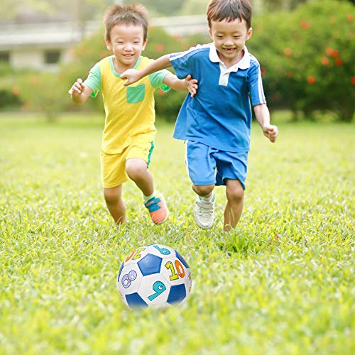 RASTKY Pallone da Calcio Misura Allenamento n. 2 per Bambini Sport Soccer Figure Giallo 13 Cm Materiale PU (palla numerata)
