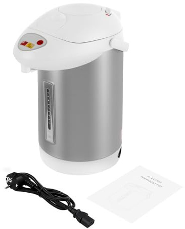 3L Warmwasserspender & Thermopot | Elektrischer Glühweinkocher mit Pumpfunktion für Heißgetränke | Heißwasserspender mit Thermostat und 90°C Haltefunktion
