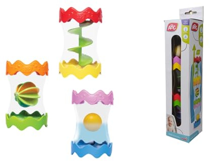 Simba ABC Water Activity – stapelbares Badespielzeug Set (3-teilig) mit Wasseraktivitäten, Badewannenspielzeug für Babys, Badebecher zum Schütten & Entdecken, ab 12 Monaten