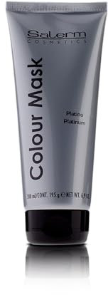 SALERM - Mascarilla de Color para el Pelo - Platino - 200 ml - Conserva el Color más Tiempo - Cabellos Teñidos o Naturales - Matiza y Neutraliza Reflejos - Se Elimina con los Lavados