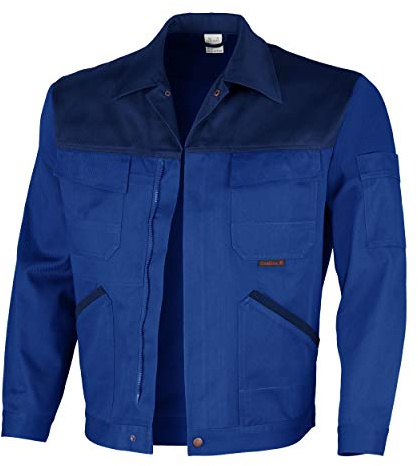 Qualitex Image-Bundjacke mit Reißverschluss Mischgewebe 65% Baumwolle 35% Polyester Kornblau-dunkelblau 3103/40RV in Größe 52