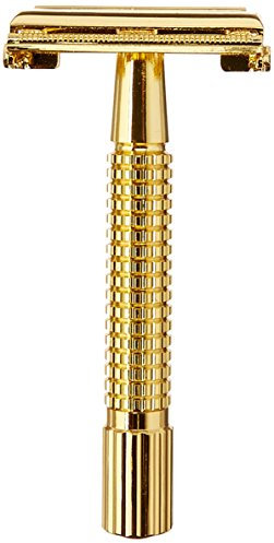 Golddachs Doppelklingen-Rasierer, gold