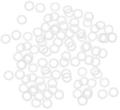 sourcing map Packung mit 50, Silikon O-Ringe 12mm AD 8mm ID 2mm Breite VMQ Dichtung Weiß