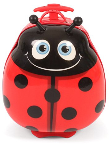 Bayer Chic 2000 - Bouncie Kinder-Trolley mit 3D-Marienkäfer-Motiv Kindergepäck, 20 Liter, Rot, 40 cm