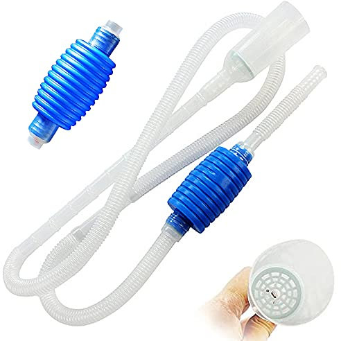 BPS® Pool-Reiniger Aquarium-Zubehör Siphon-Reinigung-Aquarium-Behälter-Rohr nimmt Wasser-Handpumpen-Wechsler-Wasser 2 Maße 170 / 207cm zu wählen (weiß 170cm) BPS-6594 * 1