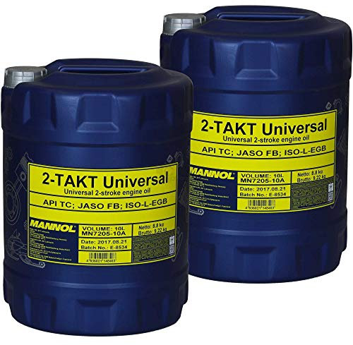 2x10 Liter MANNOL Motoröl Motorenöl 2-Takt Universal API TC Engine Oil Öl