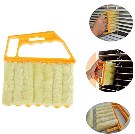 Shutter Reinigungsbürste,Lamellen Bürsten Jalousien Reiniger Mini-Blind Reiniger Waschbar Klimaanlage Duster Tragbare Abnehmbarer Hausreinigungswerkzeuge Mikrofaser Jalousie Bürste Küche Zubehör 3pcs