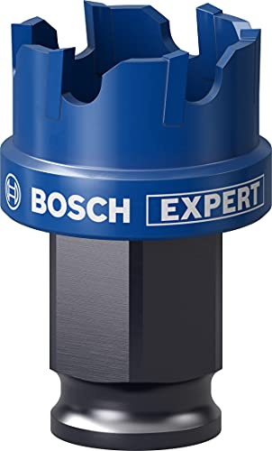 Bosch 1x EXPERT Sheet Metal hålsågar för Power Change Plus-system (för Plåt i rostfritt stål, Stålplåtar, Ø 25 mm, Professional Tillbehör Borr/skruvdragare)