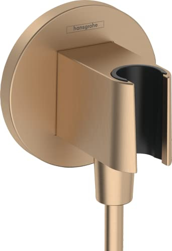 hansgrohe Wandanschluss mit Duschkopfhalterung FixFit S, Brushed Bronze