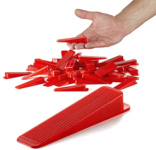 BigDean by Beorol 500 Keile, Fliesenkeile - Fliesen Nivelliersystem - Frei wählbar - Riesen Auswahl an Fliesenkeilen & Zuglaschen - Verlegehilfe Fliesenleger Set - Made in Europe