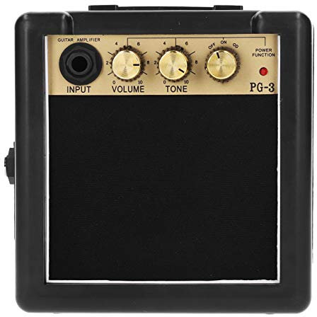 Joyzan Mini Guitar Amp Small Electric Amplifier, Speaker Effects Accessories Musical Instrument with Headphone and Aux Input for Bass Desktop Practice Amplifier Output Overdrive Switch Tone Control