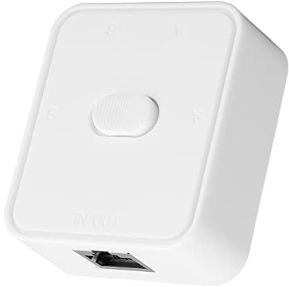 ciciglow 2 Port Gigabit Unmanaged Ethernet Network Switch, Ethernet Splitter 10/100/1000Mbps 2 In 1 Out 1 In 2 Out PoE Extender Switch RJ45 Network Splitter Adapter