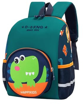 Mochila Infantil, Mochilas Escolares Pequeña Niño, Mochilas Para La Guarderia, Mochila Dinosaurio (Verde)