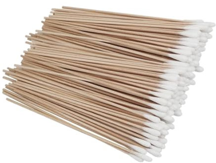 Mikinona 6er-pack Einzelne Reinigungsstäbchen Für Haustiere Baumwollspitzen Aus Holz Für Die Tägliche Fellpflege Von Hunden