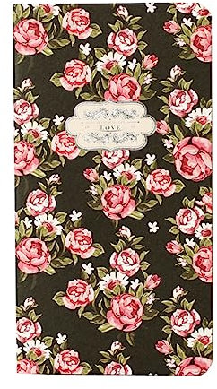 NUOBESTY Kinder-notizbuch Mit Festem Einband Tagebuch Notizbuch Antikes Blumenmuster Braunes Kraftpapier 16 X 8 6 Cm 28 Blatt Zufälliges Muster