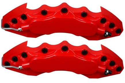 FUNOMOCYA Coperture per Pinze Freno a Disco Rosse ABS, Set 2 Pezzi, Protezione Estetica e Funzionale per Auto Installazione Rapida