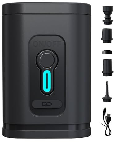 Electric Air Pump for Inflatable Items, Portable Air Pump with Fast Inflating/Deflating, Air Pump for Pool Inflatables, Portable Rechargeable Pumps, for Kids Paddling Pool, Swimming Pool, Boat