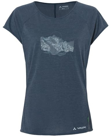 VAUDE Women's Tekoa T-Shirt II, Lässiges Damen T-Shirt, Dark sea/Dark sea, 40