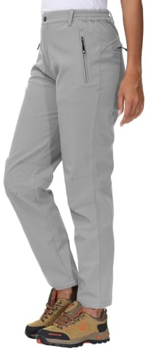 YSENTO Damen Softshellhose Winter Wanderhose Skihose wasserdichte Warm Gefüttert Thermohose Outdoorhose Trekkinghose