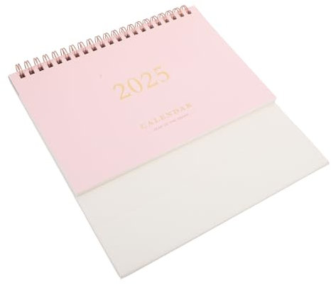 SHINEOFI Spiralbindung Tischkalender Goldprägung Platzsparend Für Büro Zuhause Praktische Monatsübersicht Für Notizen Termine