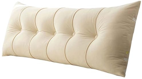 JORTUIO Lesekissen Rückenkissen Sofa Rückenstützkissen für Bett 200/180/150 Groß Lendenkissen Rückenlehne Samt Bücherkissen Lesekissen Bettkissen Rückenlehne Wandkissen Bett(Color1,180x50x20cm)