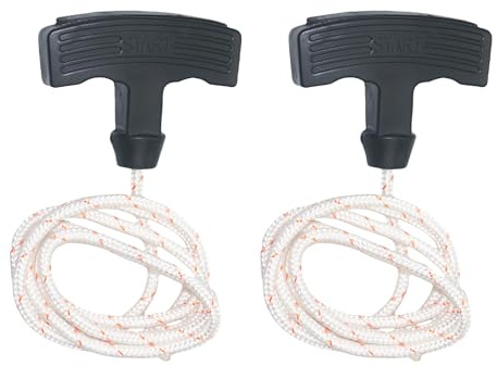 2 juegos de cables de liberación de emergencia para puerta de garaje con asa, cuerda de apertura de puerta de ático, cuerda de 5 mm de largo con mango de arranque de retroceso, estilo A, punto rojo y