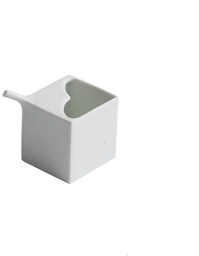 NexaGeniX Salsera Vajilla Japonesa Creativa de cerámica for Salsa, vinagre, Jugo, condimento, vajilla for Hotel y Restaurante, Salsera salseras pequeñas Ceramica(Blanco)