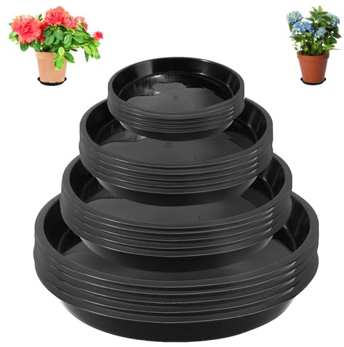 Yistoi 20 Pieces Soucoupe Pot Fleur, Coupelle Pot de Fleur, Fleur Plastique Soucoupes Pots, Soucoupes pour Pots de Fleurs, Conçu pour Le Jardinage Décoratif et Les Pots de Plantes