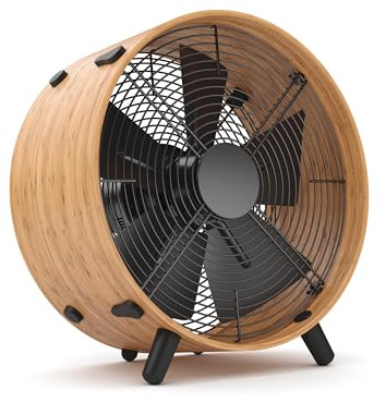 Stadler Form Ventilatore Otto in bambù a 8 velocità, ideale in estate e per camera da letto, soggiorno e ufficio, facile da pulire, 50 Watt