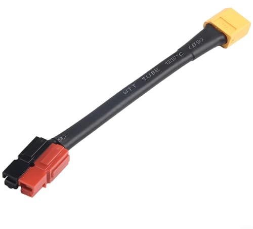 TDCuizent Electric Bike Battery Connector Male Female Cable Adaptor 3 Pin Port ABS Rubber Metal Wire Connector for E-Bike Scooter Battery Conversion Replacement Accessories Black Yellow(ADS 2)