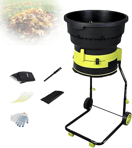 Garden Shredder for Composting, Cordless Electric Leaf Shredder with 8000RPM Motor, Bladeless Design for Portable Yard Waste Reduction
